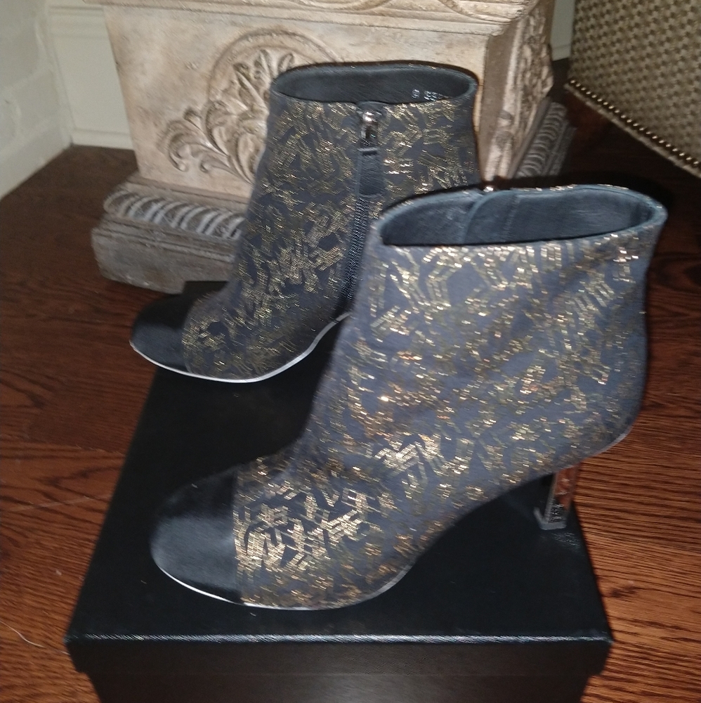 Authentic Metallic Chanel booties - Picture 2 of 10